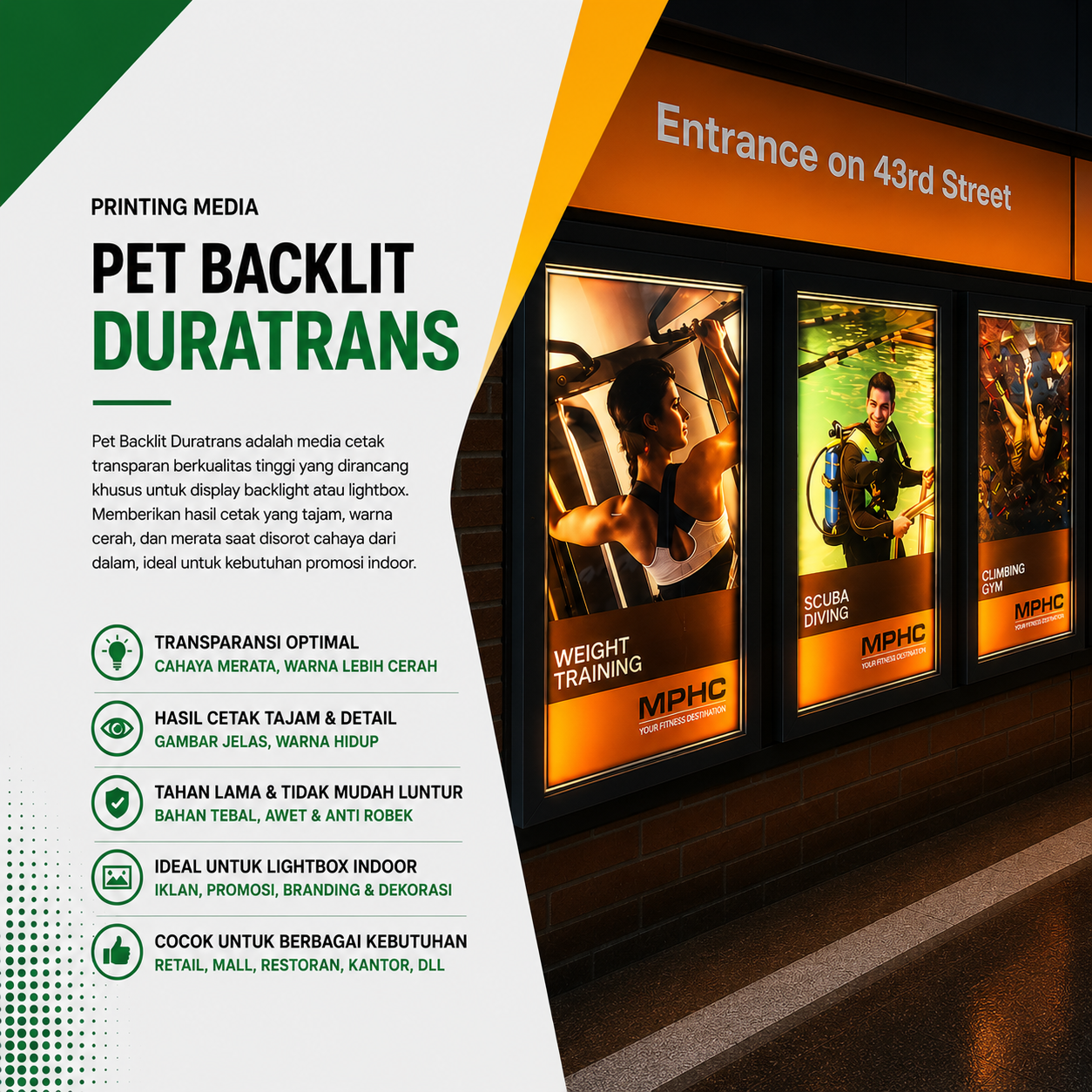 PET BACKLIT DUTRANS