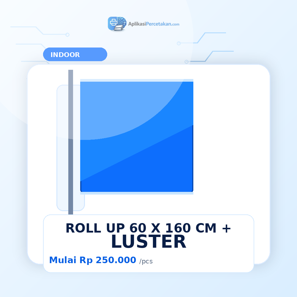 Roll up 60 x 160 cm + luster