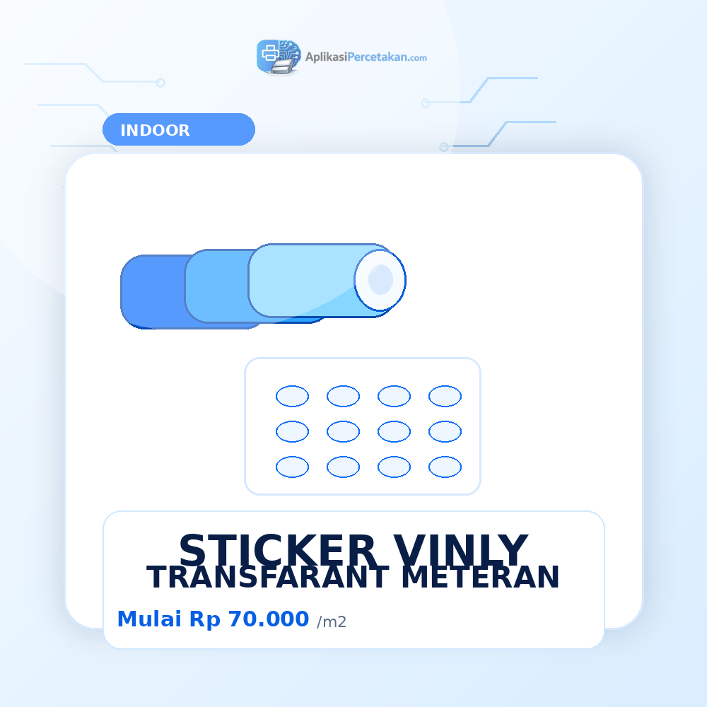 STICKER VINLY TRANSFARANT  METERAN